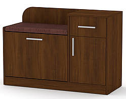 Тумба для взуття з м'яким сидінням ТО-4 горіх екко Компаніт (98х38х66 см)