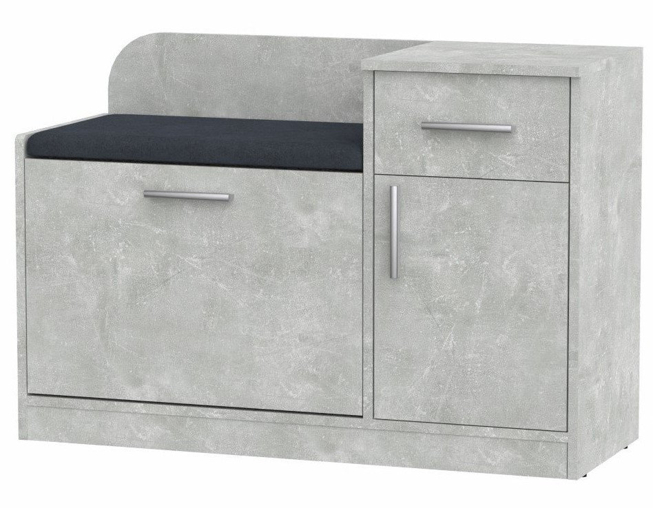 Тумба для взуття з м'яким сидінням ТО-4 Ательє світлий Компаніт (98х38х66 см), фото 1