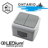 Вимикач двоклавішний IP54 серія "ONTARIO"
