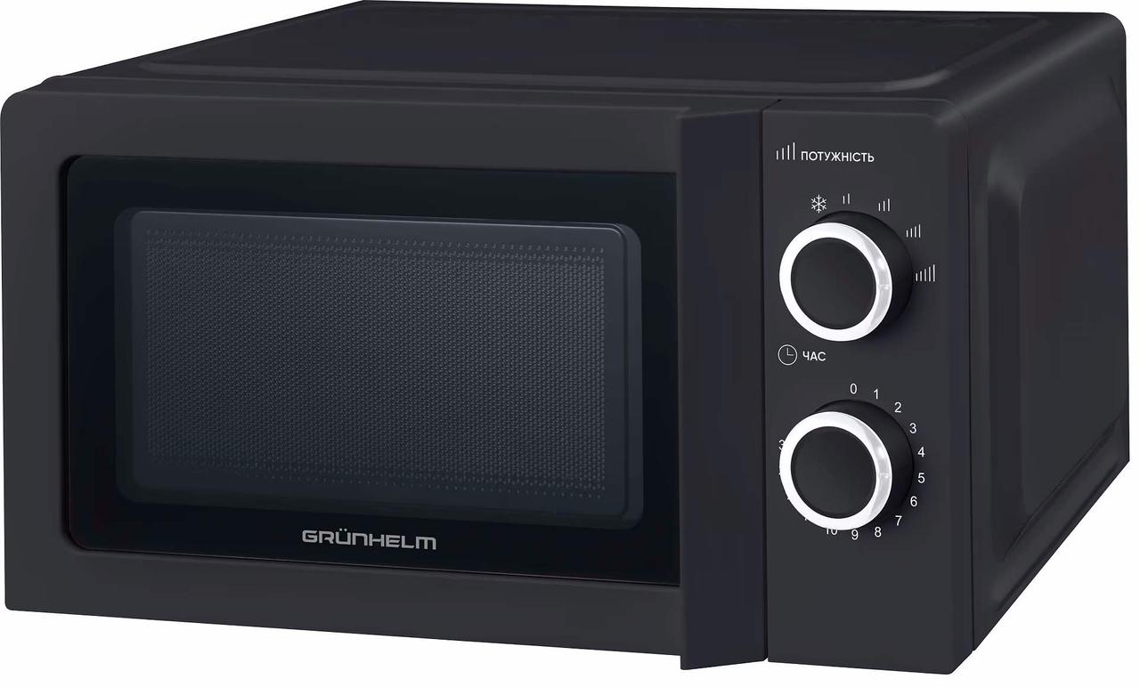 Мікрохвильова піч Grunhelm 20MX711-B (чорна) 20 л, фото 1