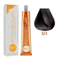 Крем-краска для волос BBCOS Innovation Evo 100 мл 5/1 Каштановий світлий попелястий