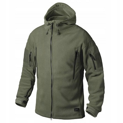 Флісова кофта з капюшоном на блискавці Helikon-Tex Patriot Double Fleece Olive green куртка BL-PAT-HF-02-B06