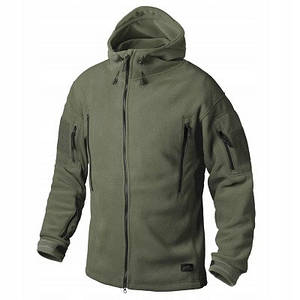 Флісова кофта з капюшоном на блискавці Helikon-Tex Patriot Double Fleece Olive green куртка BL-PAT-HF-02-B06