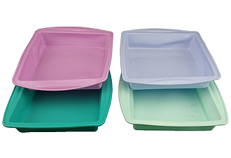 Форма для випікання квадратна силіконова 25 см х 5 см Helios різні кольори 1910-A