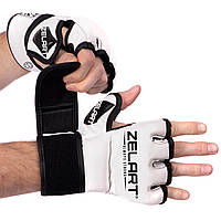 Рукавички для змішаних єдиноборств MMA Zelart BO-5699 розмір xs колір білий-чорний sp