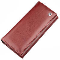 Місткий жіночий гаманець ST Leather 18877 Темно-червоний mn