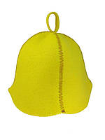 Банна шапка Luxyart штучний фетр жовтий (LC-412) mn