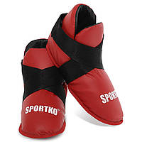 Футы защита ног для единорборств SPORTKO ЗС1 SP-4707 размер M цвет красный sp