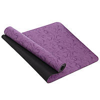 Коврик для фитнеса и йоги Zelart FI-0566 цвет фиолетовый sp