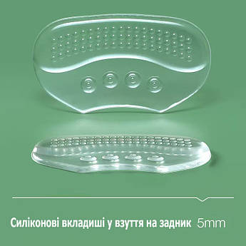 Гелеві вставки 5мм у взуття. Силіконові вкладки для взуття на задник. Силіконові накладки від натирання
