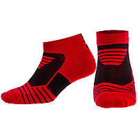 Носки спортивные укороченные Zelart DML7001 цвет бордовый sp