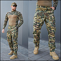 Качественные тактические брюки штурмовые из рипстоп ткани, штаны esdy камуфляж мультикам