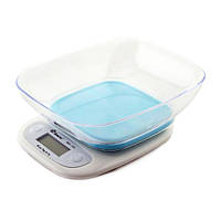 Весы кухонные DOMOTEC MS-125 Plastic, весы пищевые, весы кулинарные. Цвет: голубой upg