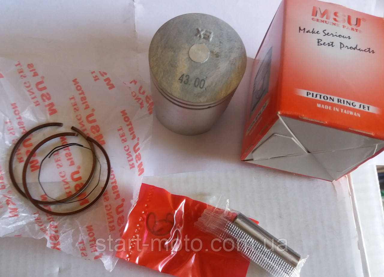 Honda 50 Lead AF20 Поршень комплект 65 см3 43.00 мм STD (фірма MSU) Тайвань, фото 1