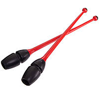 Булавы для художественной гимнастики Zelart C-0963 цвет красный-черный sp