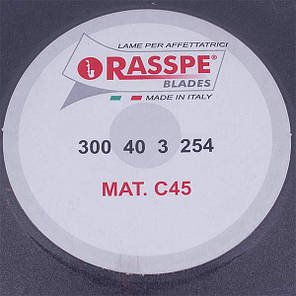 Ніж тефлоновий для слайсера Rasspe 3300.00-T E D=300mm (300x254x40x3mm), фото 2