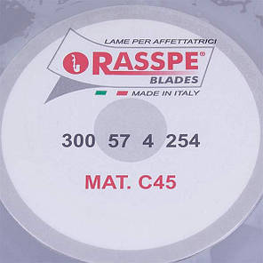 Ніж для слайсера Rasspe 3300.04 E4 D=300mm (300x254x57x4mm), фото 2