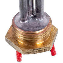 Тен для алюмінієвих батарей Tenko 2000W (нержавіюча сталь) L=495mm D різьблення = 1'' (різьба права), фото 5