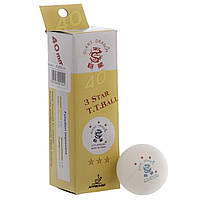 Набор мячей для настольного тенниса GIANT DRAGON TECHNICAL 3 MT-6551 цвет белый sp