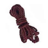 Джутовая веревка BDSM 8 метров, 6 мм, цвет бургунд mn