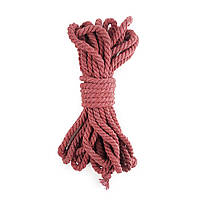 Хлопковая веревка BDSM 8 метров, 6 мм, цвет бургунд mn