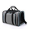 Сумка переноска для котів та собак 76x42x29 см CosmoPet CP-05 (S) Grey-Blue, фото 5