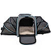 Сумка переноска для котів та собак 76x42x29 см CosmoPet CP-05 (S) Grey-Blue, фото 4