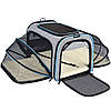 Сумка переноска для котів та собак 76x42x29 см CosmoPet CP-05 (S) Grey-Blue, фото 3