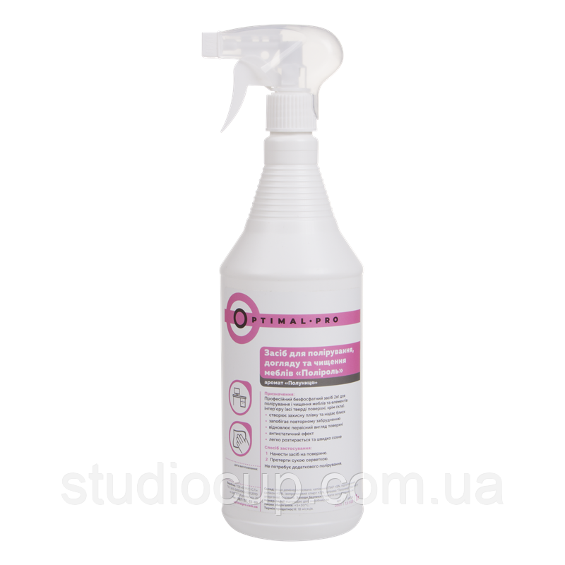 Поліроль для меблів 2в1 - прибирання та захист меблів 1л Optimal Pro