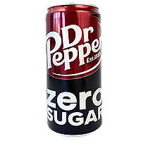Напій газований без цукру Др. Пеппер Dr. Pepper zero 330ml 24шт/ящ (Код: 00-00013607)