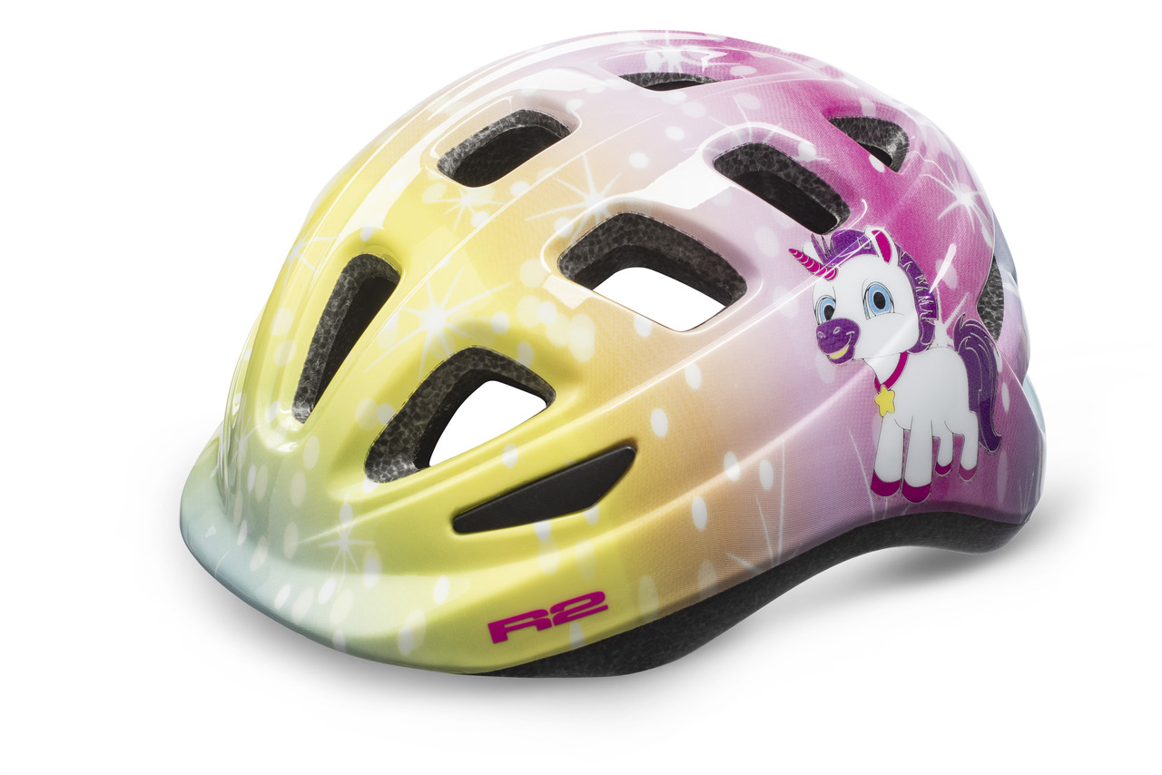 Шолом R2 Bunny колір жовтий, помаранчевий розмір XS: 48-50 см