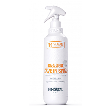 Жіночий незмиваючий спрей для глибокого відновлення пошкодженого волосся Immortal NYC RE-BOND  I'M Vegan, 250 мл(NYC-74)
