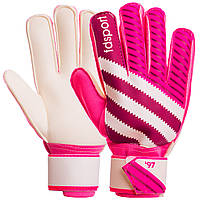 Перчатки вратарские с защитой пальцев Zelart FB-893 размер 10 цвет малиновый-фиолетовый sp