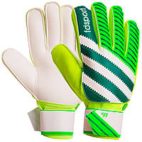 Перчатки вратарские с защитой пальцев Zelart FB-893 размер 9 цвет салатовый-зеленый sp