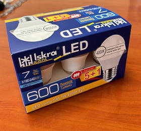 Лампочка світлодіодна кулька 7 Вт  Акційний комплект 6 шт