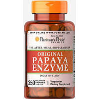 Комплекс для пищеварения Puritan's Pride Papaya Enzyme 250 Chewable Tabs z18-2024