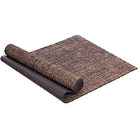 Коврик для йоги Льняной (Yoga mat) Zelart FI-2441 цвет коричневый sp