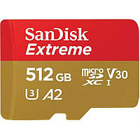 Карта памяти SanDisk Extreme microSDXC U3 V30 512GB