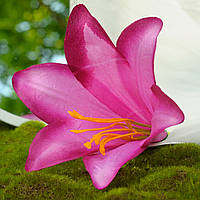 Искусственная лилия ярко-розовая (КОД: a W266-219) В 13 см Д 16 см | производство в Польша |12 шт. в