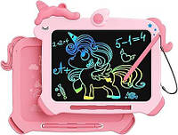 ЖК-планшет для письма Kikapabi для детей, доска для рисования с цветным экраном единорога*
