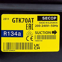 Компресор для холодильника SECOP (DANFOSS) GTK70AТ R134 205W (з пусковим реле ZCF-Р), фото 2
