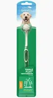 Зубна щітка TropiClean Triple Flex Dog Toothbrush для собак великих порід