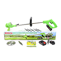 Аккумуляторный садовый триммер Bosch EASY GRASSY CUT 50 с двумя Li-Ion АКБ 36В 5А для обрезки травы и сорняков
