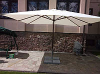 Зонт для ресторанов квадратный 4х4 м "Вена" деревянный - Премиум класса