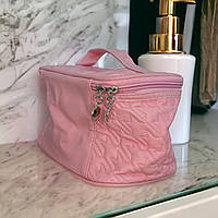 Косметичка рожева жіноча на блискавці, органайзер скринька для косметики 20х13 х12 см