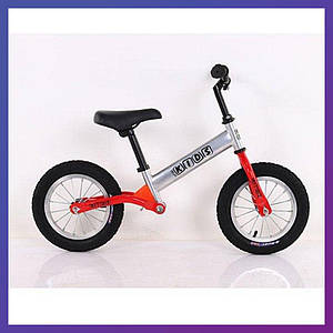 Дитячий біговел велобіг на гумових надувних колесах 12 дюймів PROF1 KIDS M 5463A-6 сірий