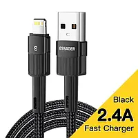USB-кабель Essager для швидкого заряджання iPhone 11 12 13 Pro Max Mini Xs Xr X SE 8 7 6 Plus 6s 5 5S 2,4A, провід для зарядного