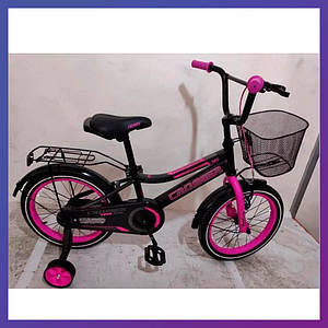 Велосипед дитячий двоколісний із кошиком Crosser Rocky 12" зріст 80-105 см вік 2 до 5 років рожевий