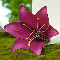 Искусственная лилия светло пурпурная (КОД: a W266-216) В - 13 см Д-16 см | производство в Польша |24 шт. в