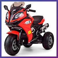 Детский электро мотоцикл трехколесный на аккумуляторе BMW M 3913 для детей 3-8 лет красный